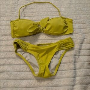 Victoria Secret yellow bikini.